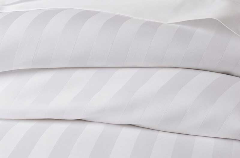 Hotel duvet cover sets 300 Thread Count Cotton 3cm Stripe White-003-1