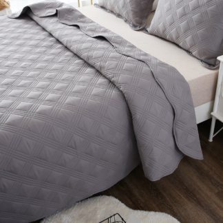 embossed quilt china manufacturer 100 polyester brushed microfiber pinsonic embossed bedspread-002