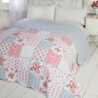 Bedspread wholesale printed patchwork bedpread with frill vermicelli quilted stitched pattern-001