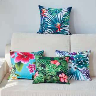 Monstera Leaf Tropilcal Flowers Decorative Pillow Supplier